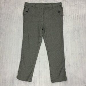 Jules & Leopold Cropped Pants Womens XL Elastic Waist Houndstooth Capris Office